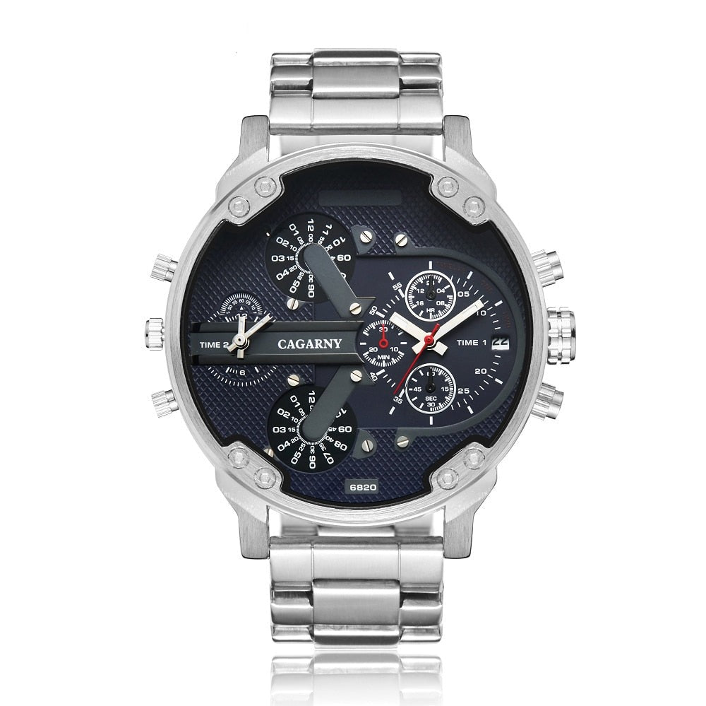 Elegant herrkvartsklocka i stål. Tidlös design, vattentålig. Perfekt armbandsur för modern man.