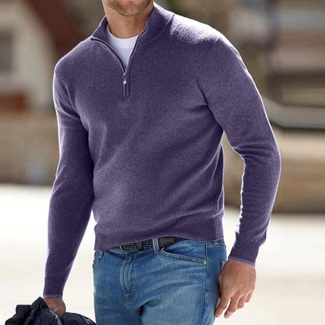 Modern herrtröja, V-hals pullover. Långvarig komfort och stilren design för alla tillfällen.