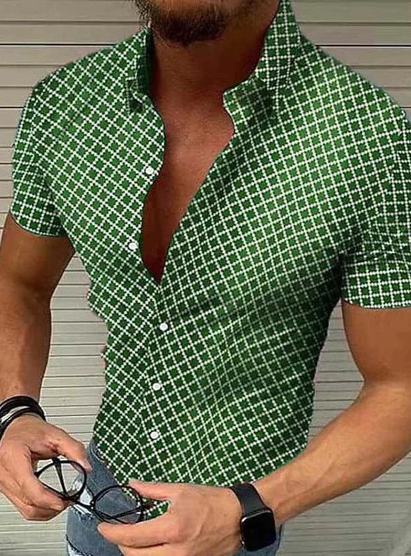 Bekväm casual herrskjorta med dragkedja i en stilren design, idealisk för unisexmode.