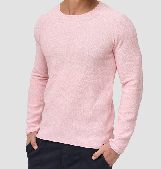 Långärmad herrtröja med dragkedja, bekväm & elegant för en modern vardagslook.