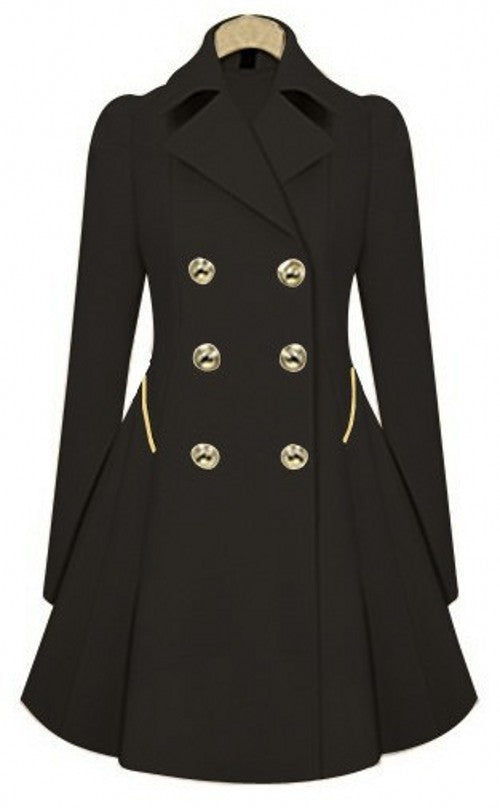 Bakifrån: Klassisk kvinnors trenchcoat med snygg passform. En tidlös kappa för höst- och vårmode.