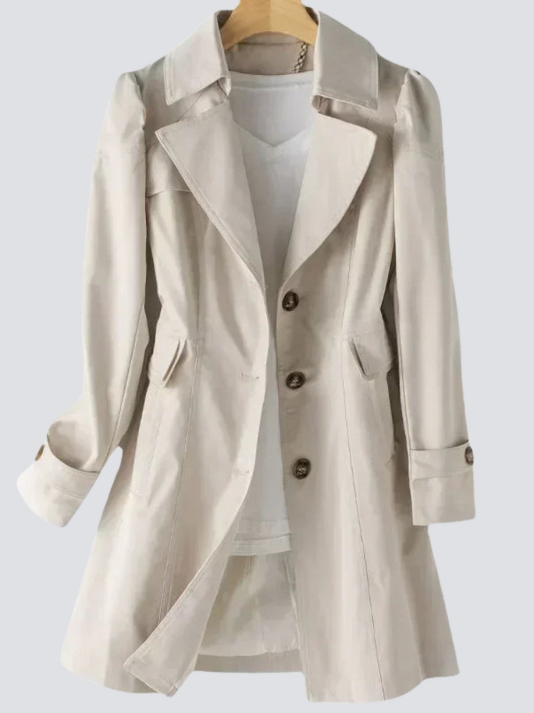 Modern trenchrock för kvinnor i rosa, beige eller svart. Elegant ytterplagg för stilmedvetna och säsongens mode.