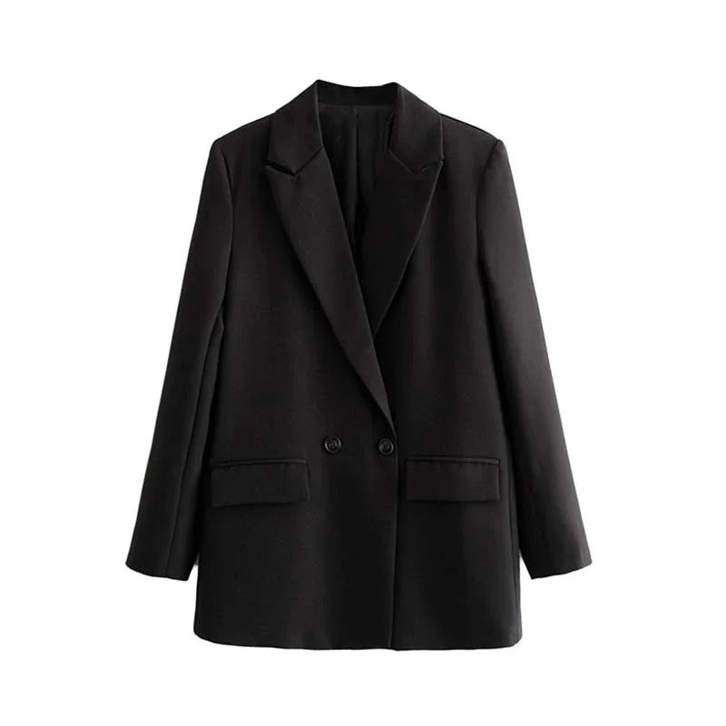 Elegant kontorsblazer för kvinnor. Klassisk damkavaj, perfekt för professionella arbetskläder, stilren design.