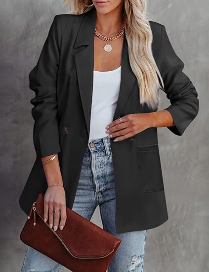 Professionell damkavaj. Chic kontorsblazer för modekvinnan, en klassisk och elegant del av arbetskläder.