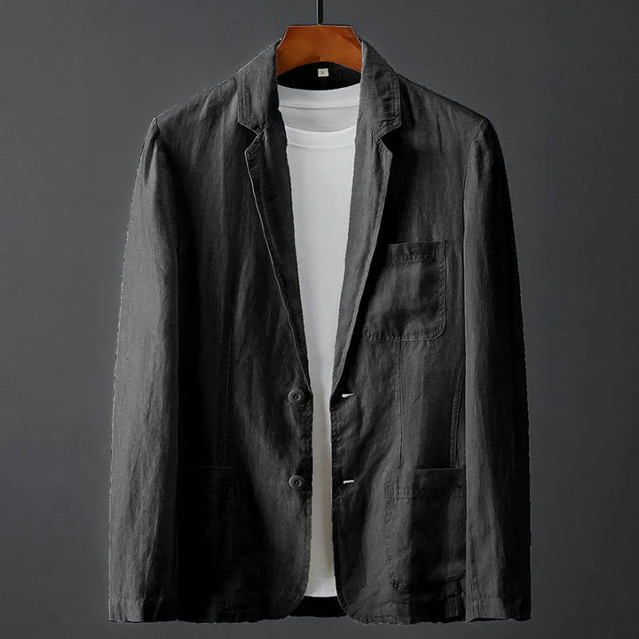 Mångsidig kvinnors blazer med lapelkrage. En stilren och bekväm lättviktsjacka för både kontor och fritid.