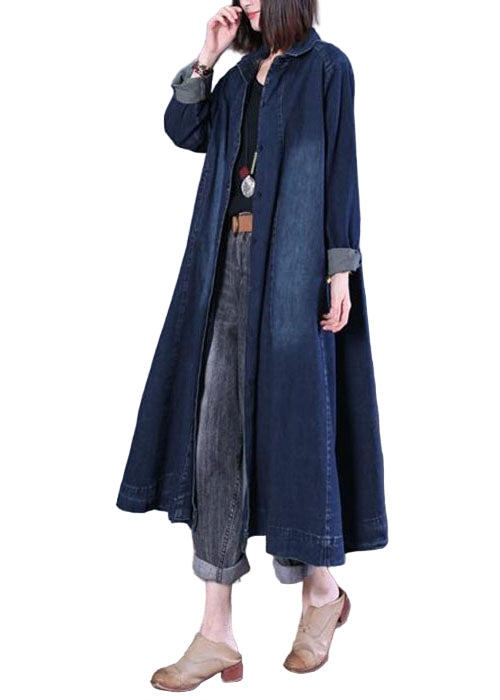 Elegant kvinnors trenchcoat med unik Peter Pan-krage och modern patchwork-design, perfekt för vår och sommar.