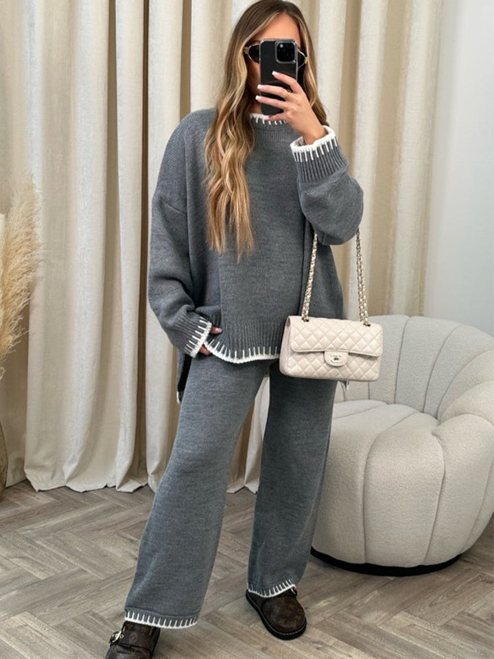 Chic och bekväm långärmad klänning för kvinnor. Perfekt för en elegant vardagslook eller avslappnad fest.