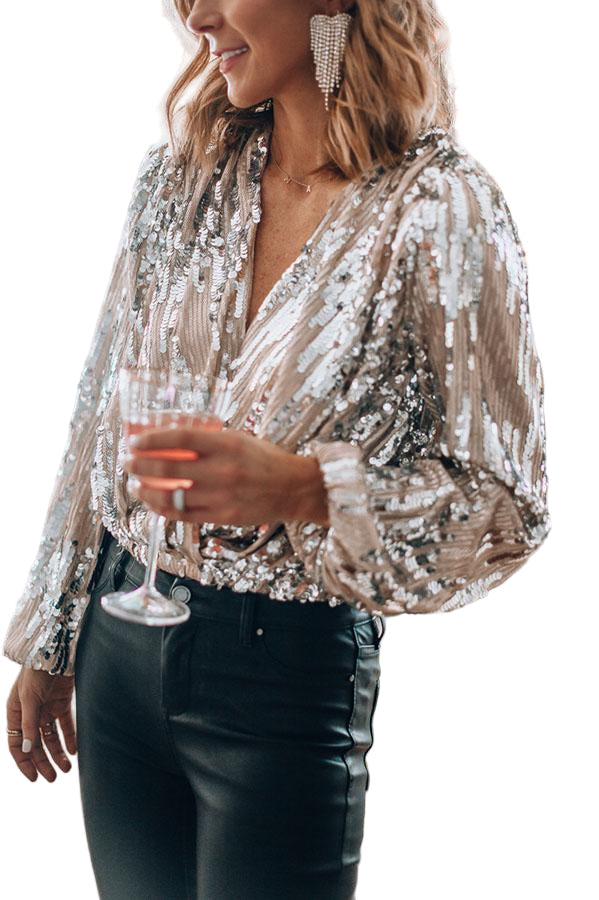 Elegant långärmad kvinnorsblus i polyesterspandex, perfekt för kontoret och våren.