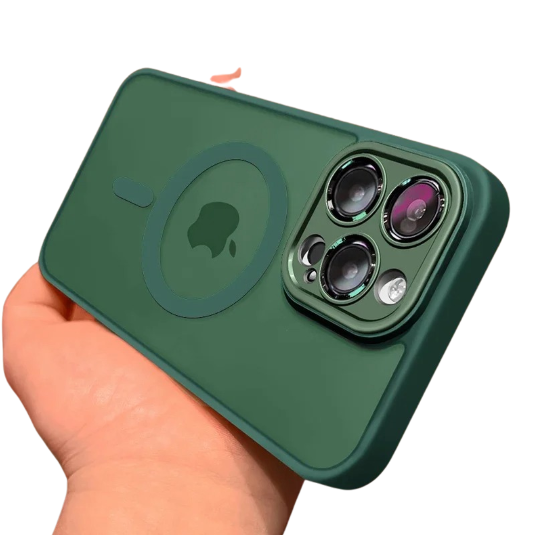 Stötsäkert iPhone mobilskal med magnetisk funktion, skyddar effektivt mot fall och repor.