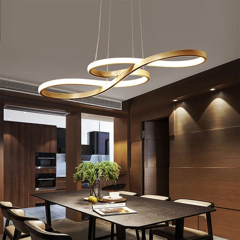 Mångsidig dimbar LED-pendellampa 75cm, snygg design för både kök och matplats.