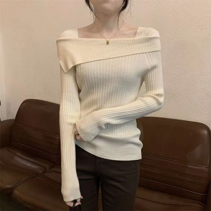 Off shoulder-tröja, bekväm och stilren överdel för kvinnor, idealisk för vardagslook.