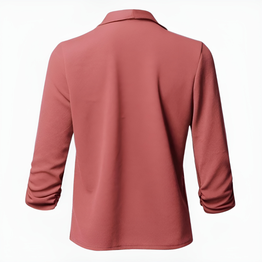 Stilren kvinnors öppen front kavaj, idealisk för eleganta tillfällen, kontorsmode eller en casual look.