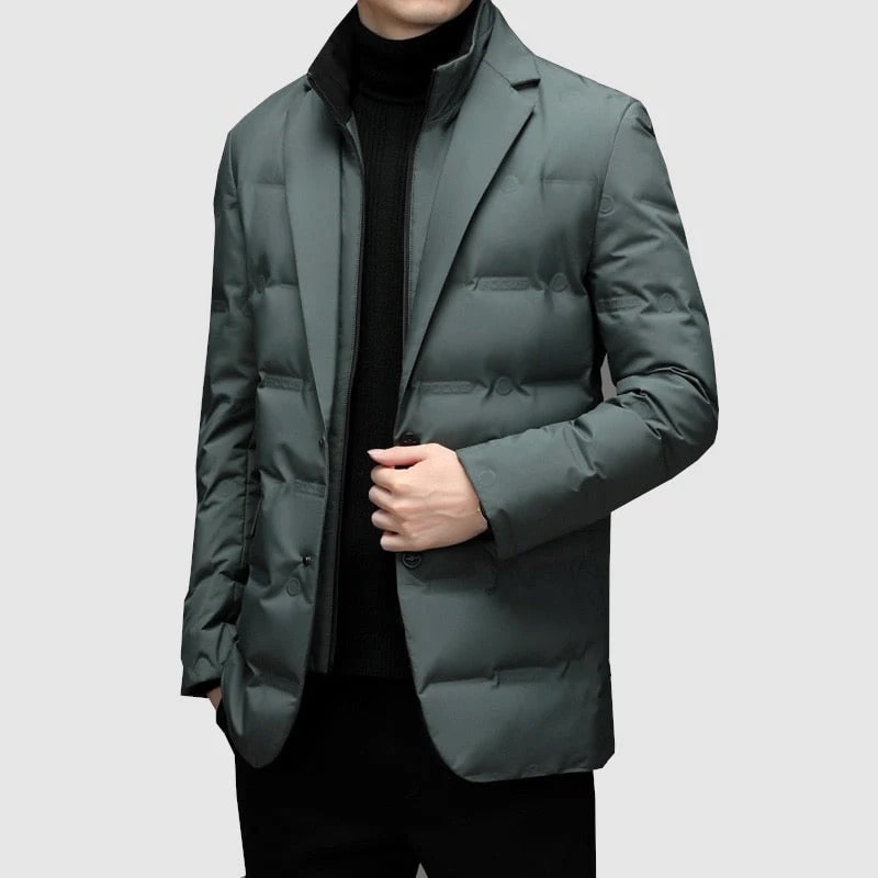 Slim fit quiltad kavajjacka för män. En elegant höst- och vinterjacka som passar för både vardag och finare tillfällen.