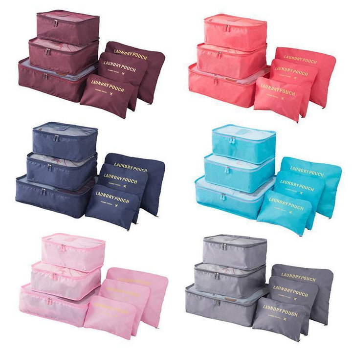 Elegant resepackningsset för kvinnor med packkubor. Håll ordning i resväskan, enkel resorganisering.