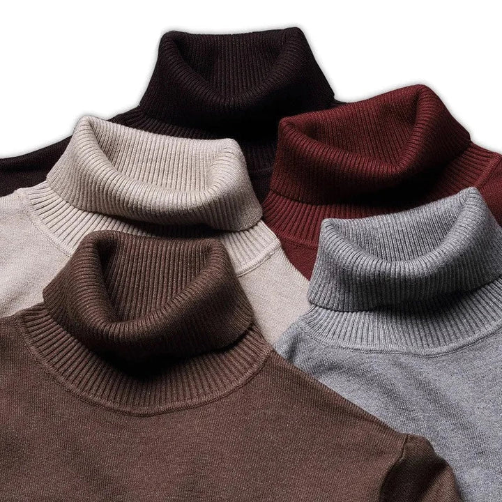 Bekväm rullkragetröja för dam, idealisk för en stilren vardagslook. Vinter- och höstmode.