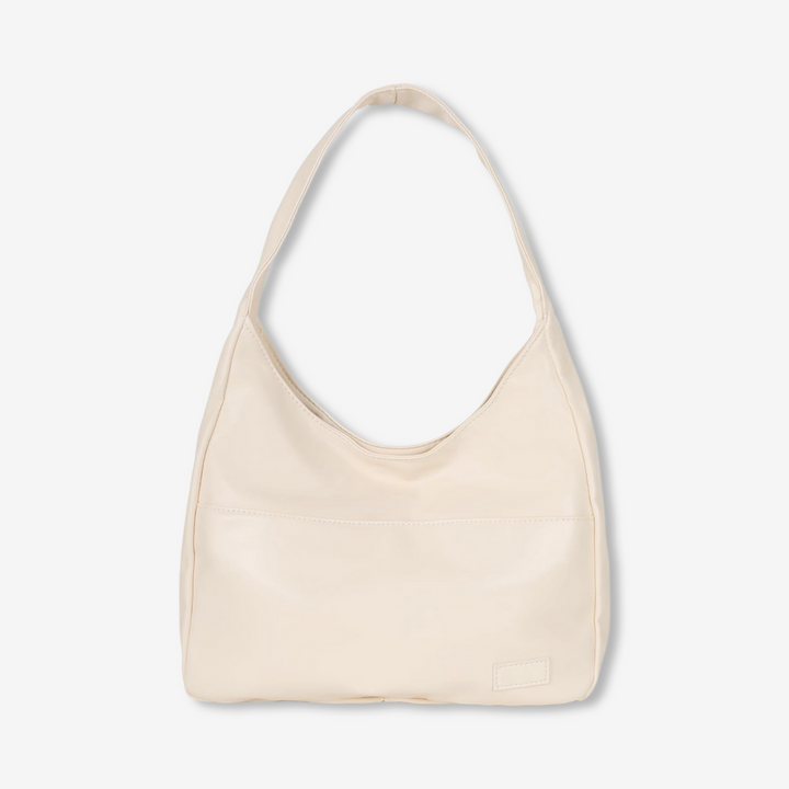 Vit trendig damväska, stilren axelväska för damer. Elegant accessoar för fritid och kontor.