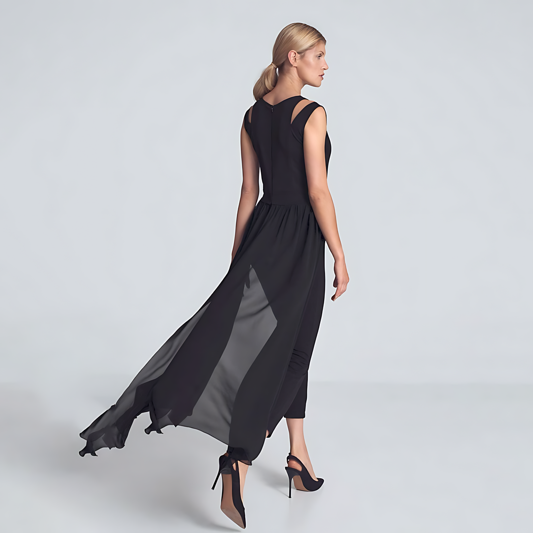 Bekväm blå kvinnors jumpsuit, perfekt för smart casual eller mångsidig vardagsstil.