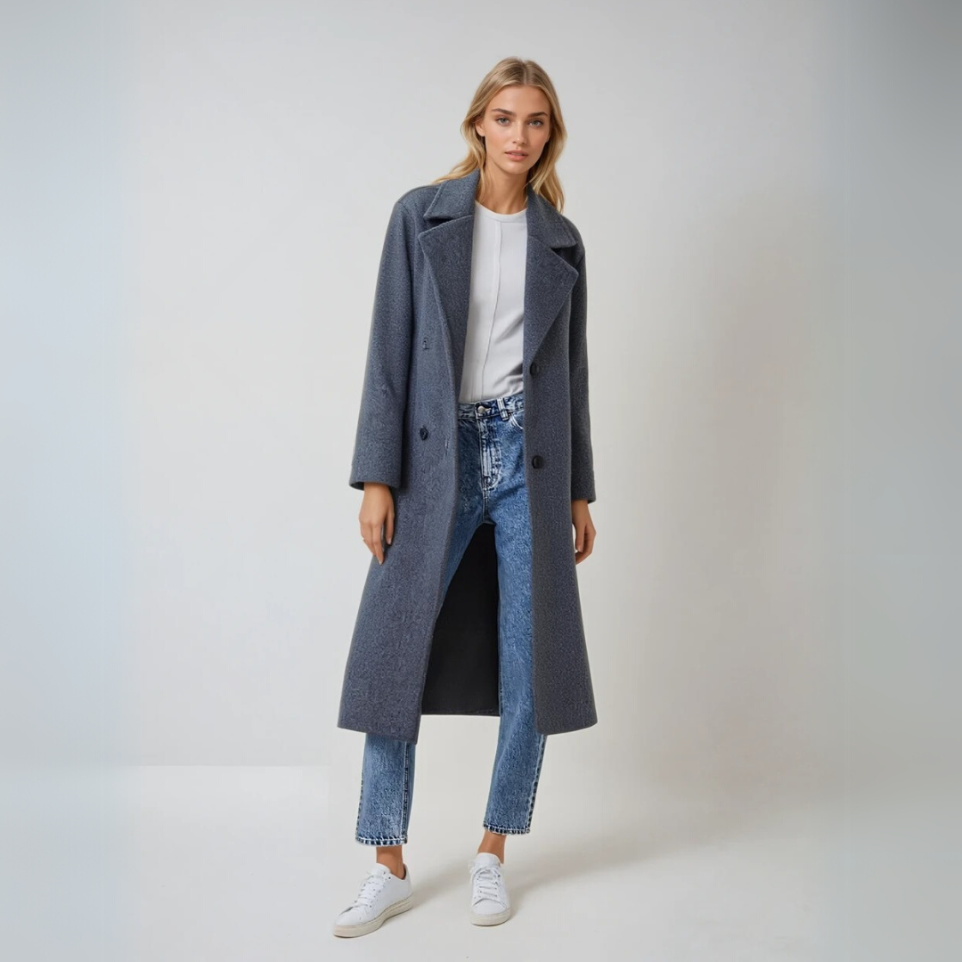 Kaki kvinnors vinterkappa, elegant och praktisk. Stilrent ytterplagg som ger värme och mode under kalla dagar.