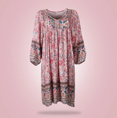 Stilren miniklänning för dam med smickrande V-ringning i elegant polyester. Idealisk festklänning eller sommarklänning.