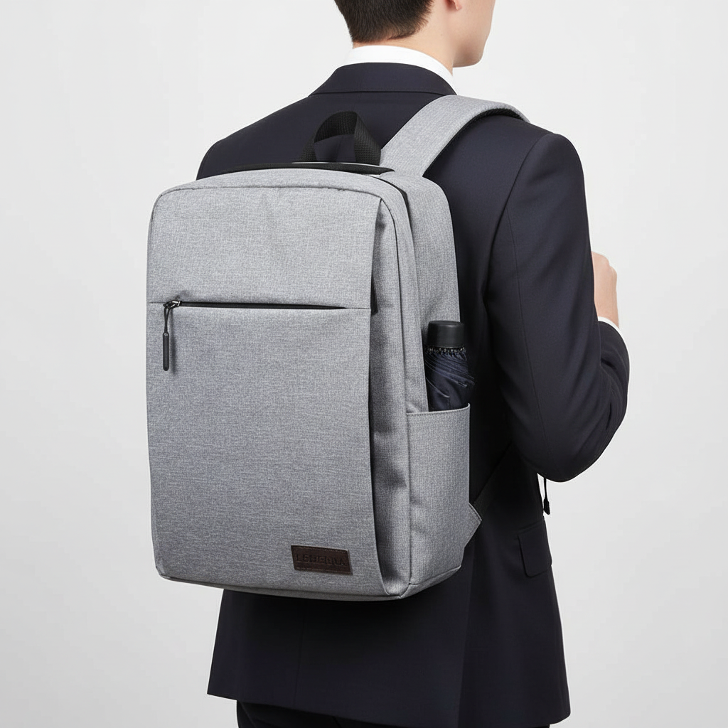 Vattenskyddad SlimBack ryggsäck för laptop & pendling. Har USB-port & flera fack. Perfekt för moderna resenärer.