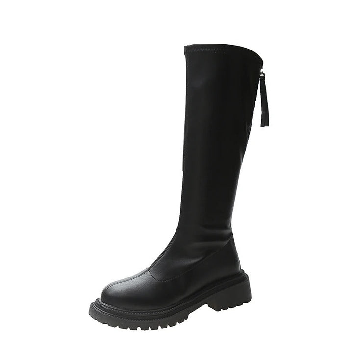 Varma & bekväma khaki höga stövlar för kvinnor, moderiktiga vinterstövlar för en elegant look.