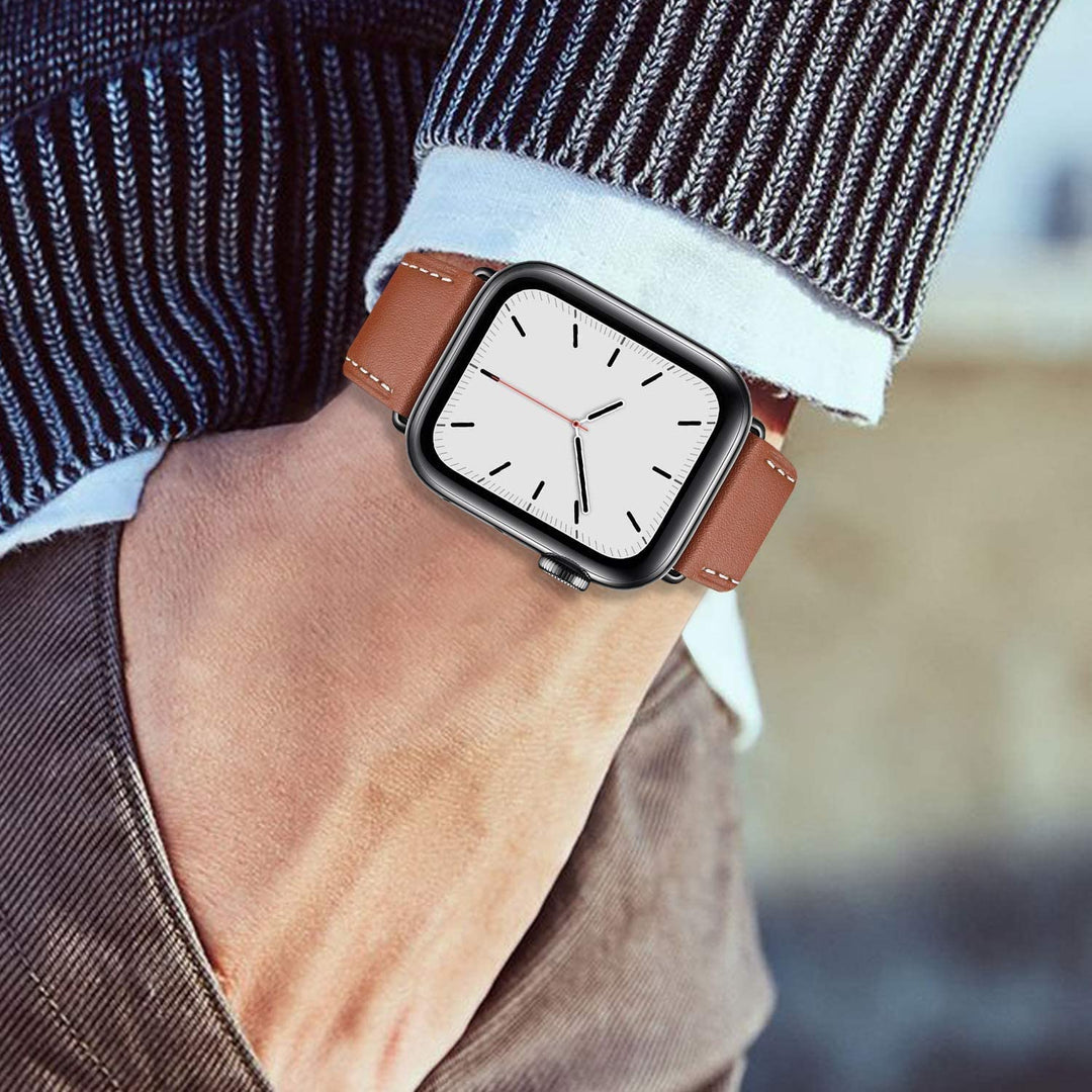 Elegant damarmband i syntetläder för smartklocka. Ett stilrent och komfortabelt tillbehör.