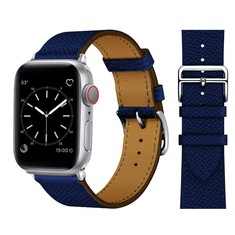 Bekvämt syntetläderarmband för kvinnors smartklocka. Stilfullt och hållbart utbytesarmband.