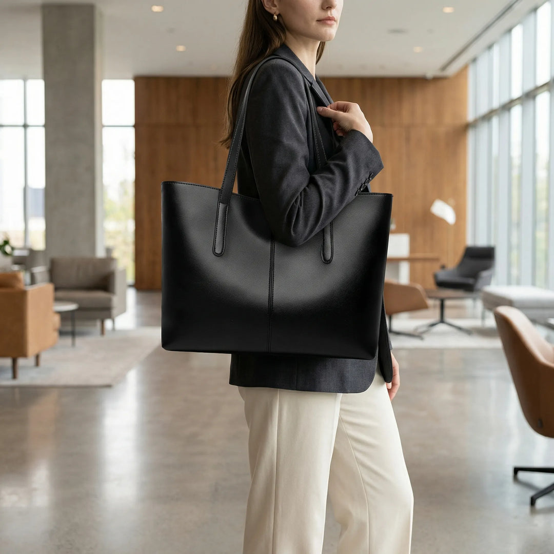Elegant toteväska Jessy, damväska för vardag och arbete, stilren axelväska som modeaccessoar.