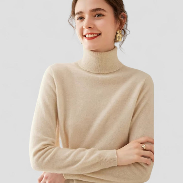 Bekväm halskragsweatshirt för kvinnor, elegant nog för fest och avslappnad för vardagen.