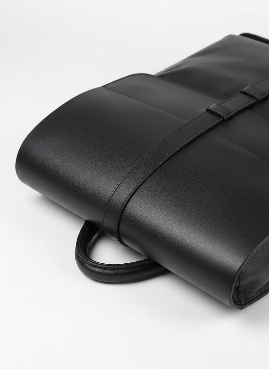 Hållbar unisex laptopväska i läder för bärbar dator. Mångsidig som arbets- och skolväska.