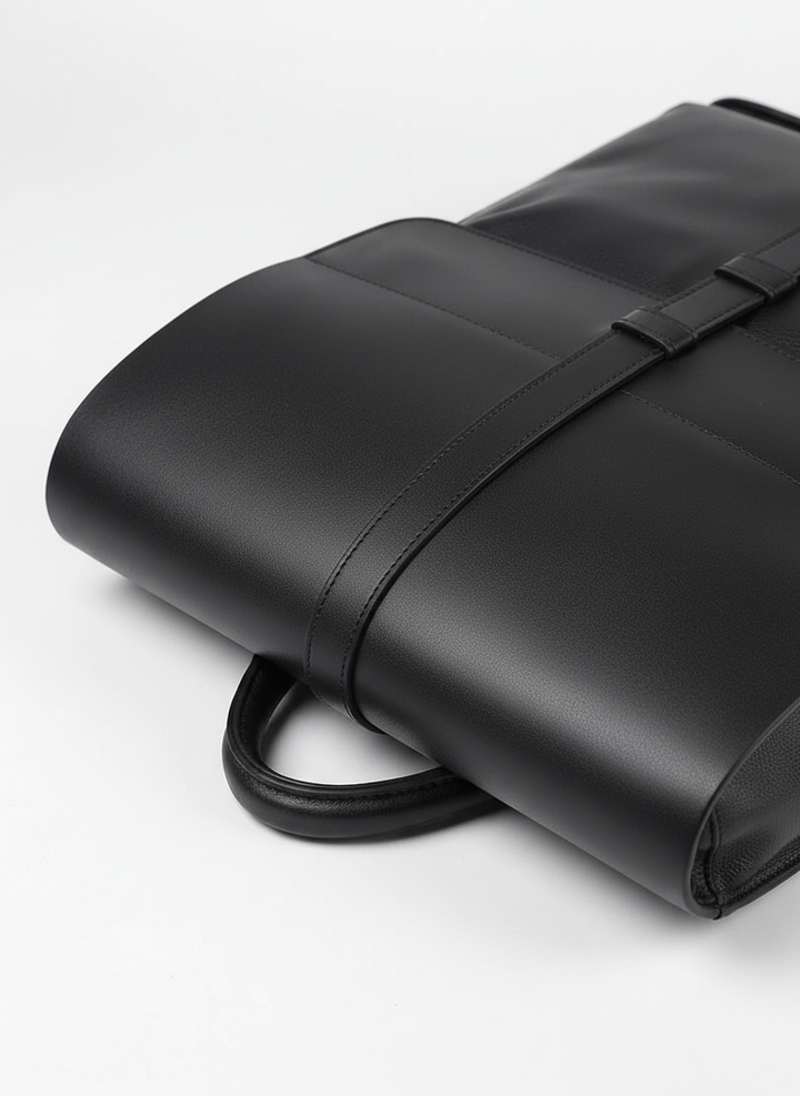 Hållbar unisex laptopväska i läder för bärbar dator. Mångsidig som arbets- och skolväska.