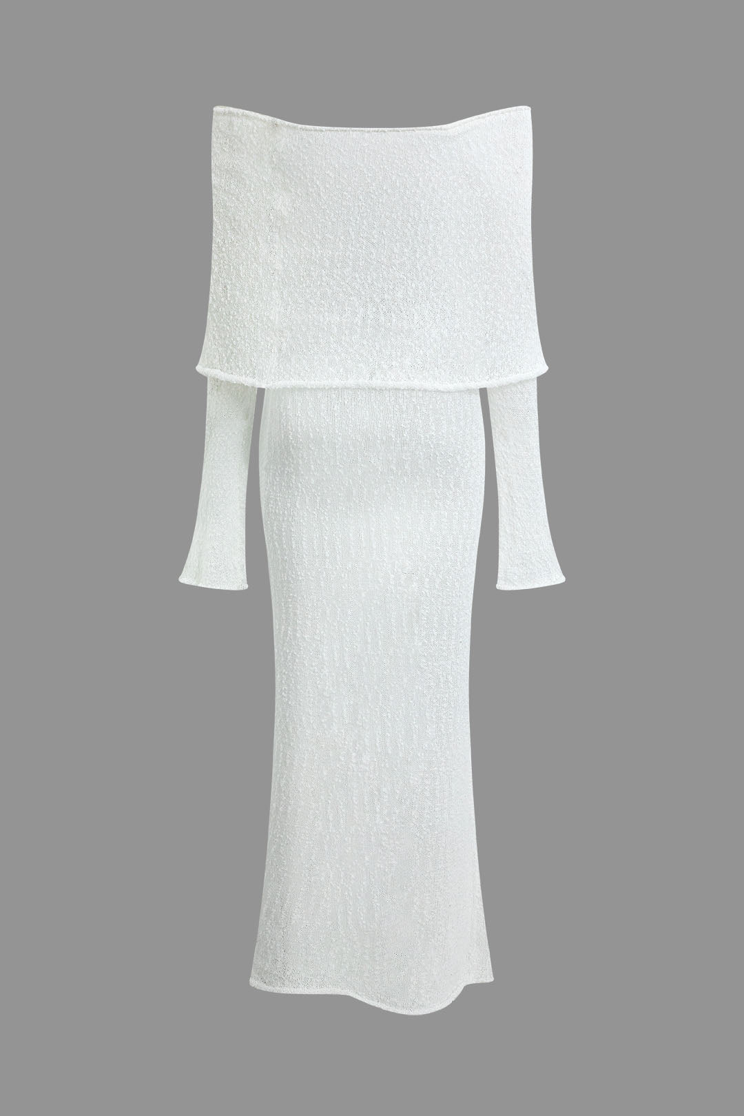 Vardaglig vit off shoulder maxiklänning, perfekt för sommarstil, erbjuder både elegans och bekvämlighet.