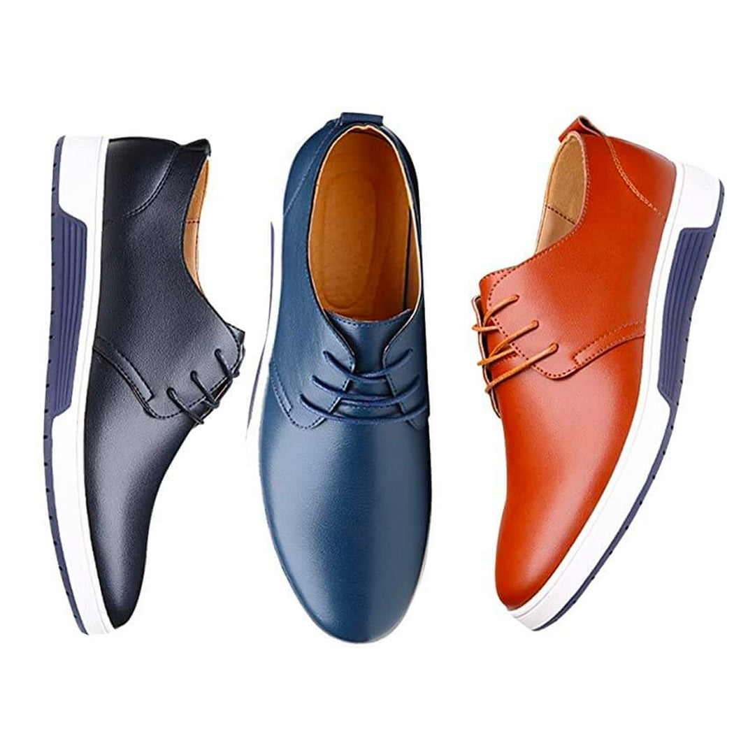 Eleganta bruna herr Oxford casual snörskor för bekväm vardagsstil och formella tillfällen.