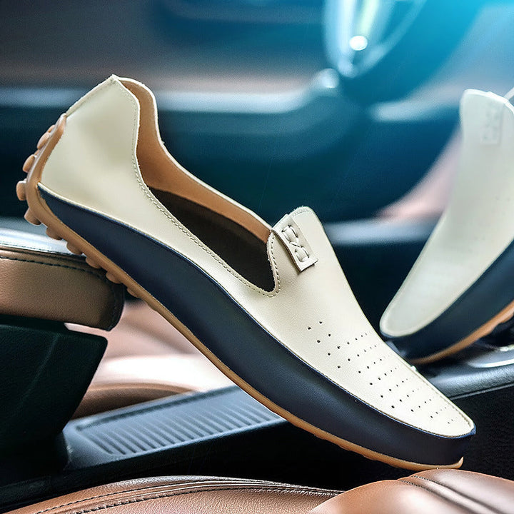 Eleganta Herr Driving Loafers i mjukt läder för ultimat komfort. Perfekta slip-on skor för körning och vardag.