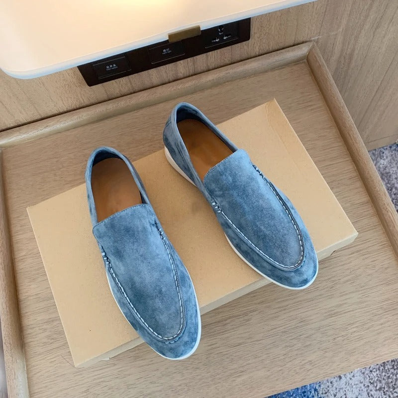 Sommarskor: Eleganta herrloafers med slip-on funktion, lätta & luftiga.