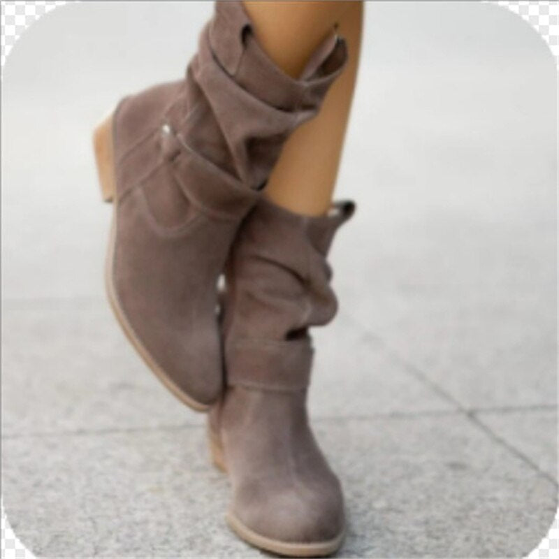 Kvinnors bekväma ankelboots med mandeltå. Chic & modern design för damstövlar, idealiska vardagsskor.