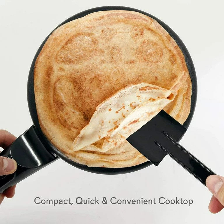 Crêpesmaker i elegant design, utmärkt för snabba och läckra pannkakor eller crepes varje dag.
