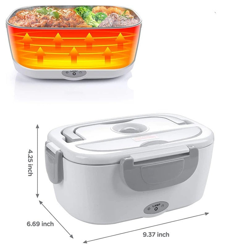 Värmande matlåda av rostfritt stål, håller maten varm för din lunchpaus.