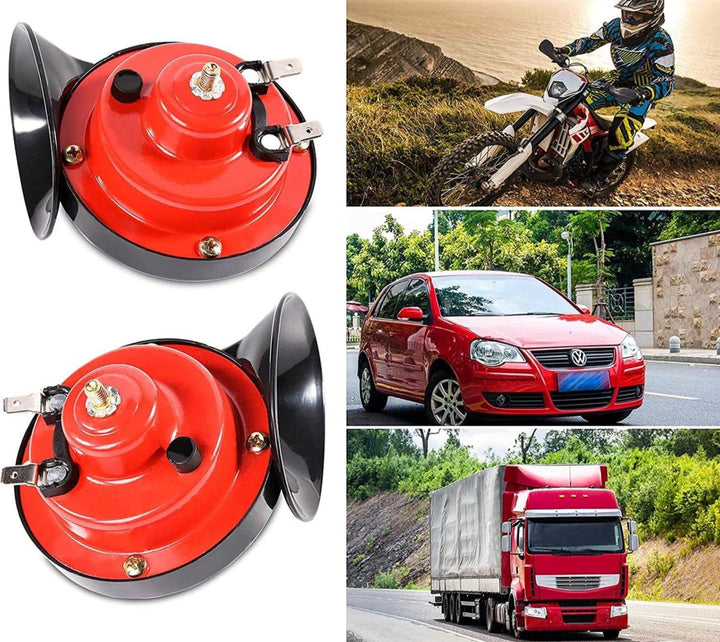 Elektriskt fordonshorn 12V, 300 dB snigelhorn för bil, lastbil, motorcykel, båt. Hög säkerhetsstandard.