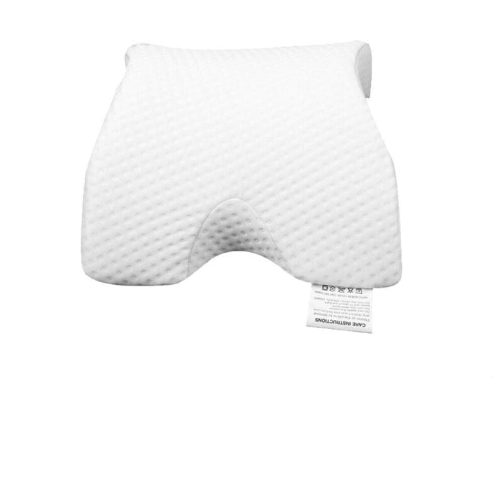 Ergonomisk minnesskumkudde som stöder nacke och huvud för förbättrad sömn och komfort.