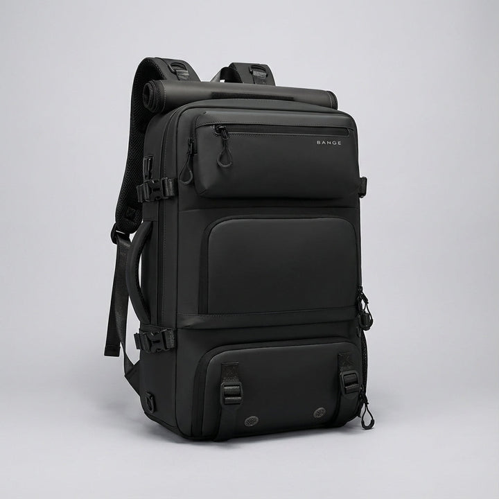 Organiserad Safebound ryggsäck med fack för laptop, skor; effektiv packning för sport och weekendresor.