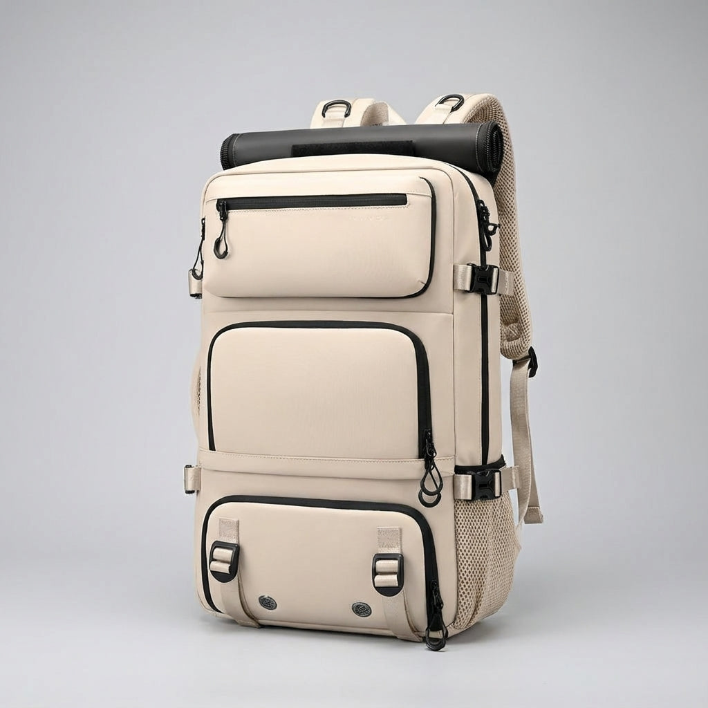 Bekväm ergonomisk Safebound ryggsäck med laptop- & skofack, perfekt för sport, resor och weekend.