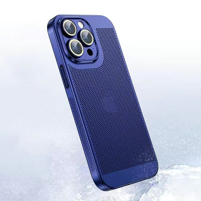 iPhone-skal med modern färggradient i lila-blått, ergonomisk design för bättre grepp. Optimalt skydd.