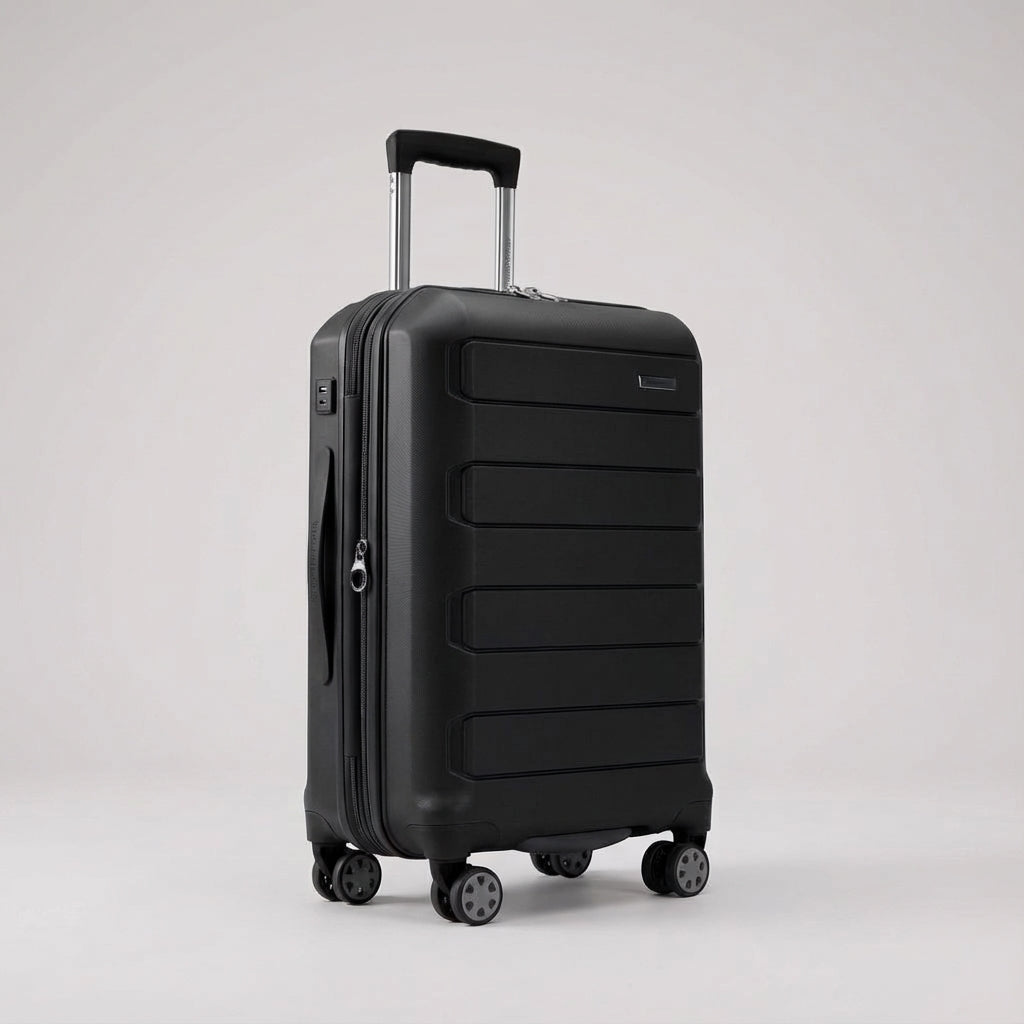 Robust expanderbar hårdskalsresväska. Optimalt skydd för ditt bagage på långa resor.