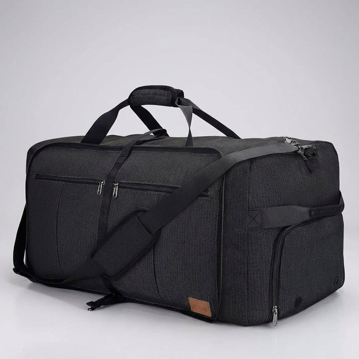 Vattentålig, extra stor duffelväska av polyester, idealisk som hopfällbart bagage för resor och camping.