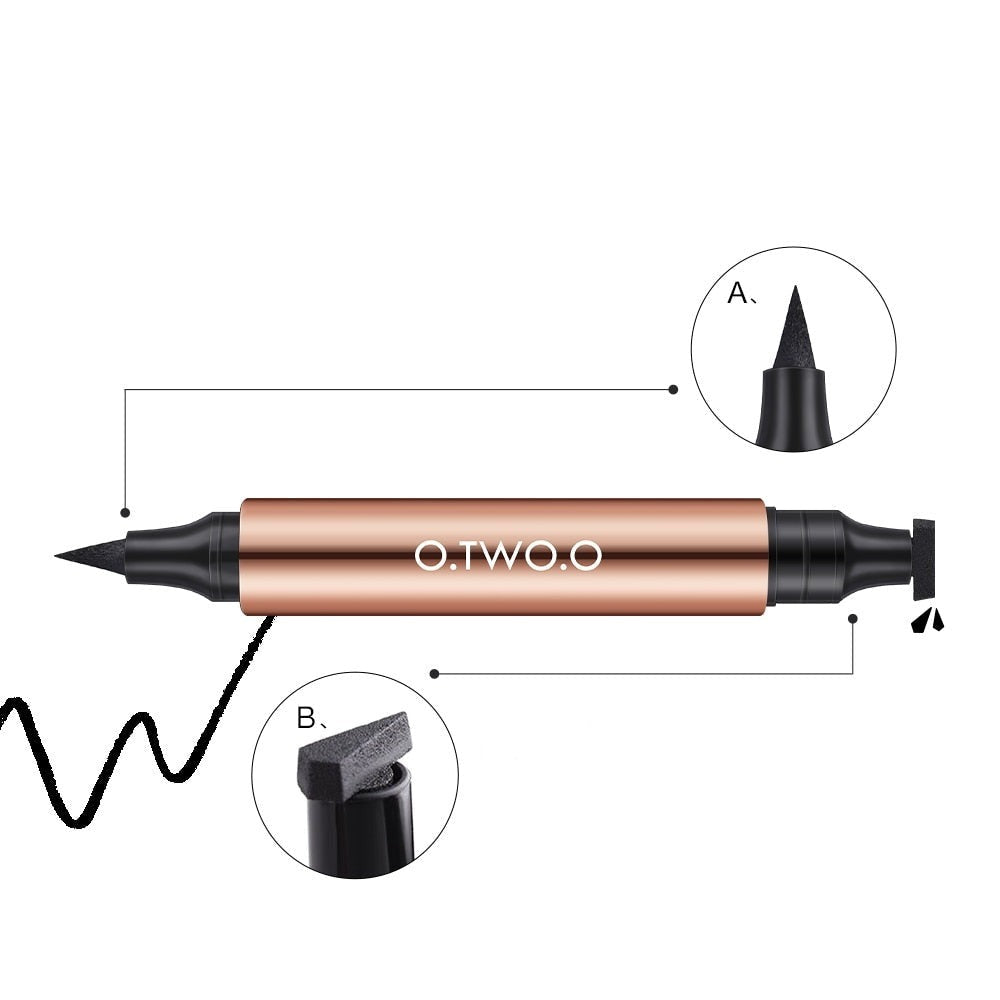 Eyeliner-stämpel för exakta och symmetriska eyeliner-vingar varje gång. Vattenfast skönhetskosmetika för smink.