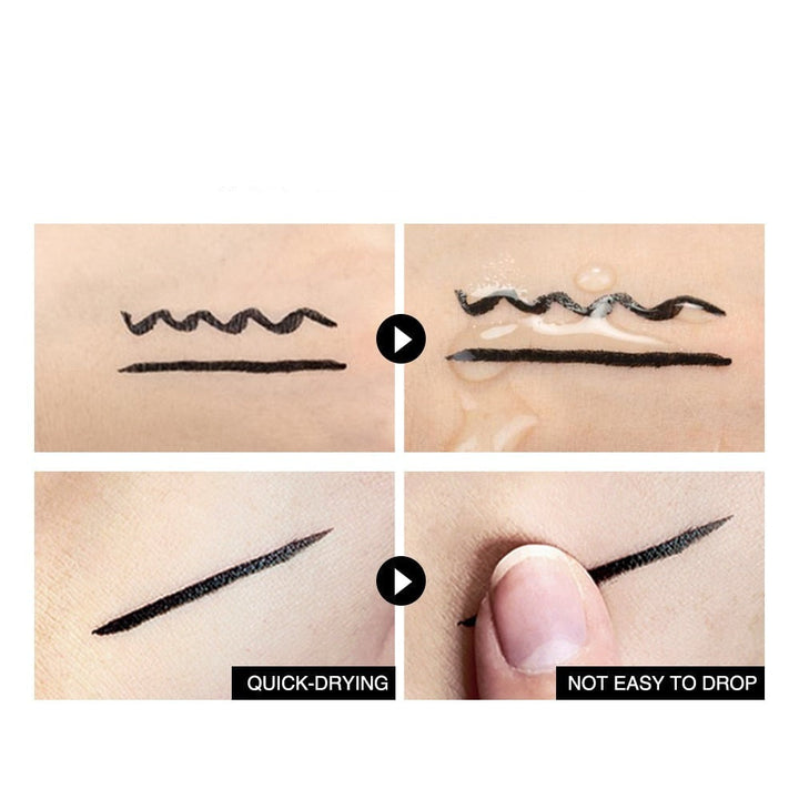 Eyeliner-stämpel för perfekt cat-eye och vingar utan ansträngning. Vattenfast flytande kosmetika för långvarig skönhet.