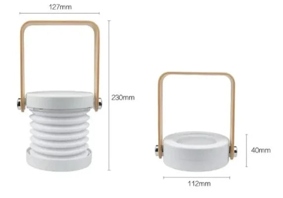 Lättanvänd fällbar tältlampa med LED och touch, portabel och uppladdningsbar för alla dina utomhusbehov.