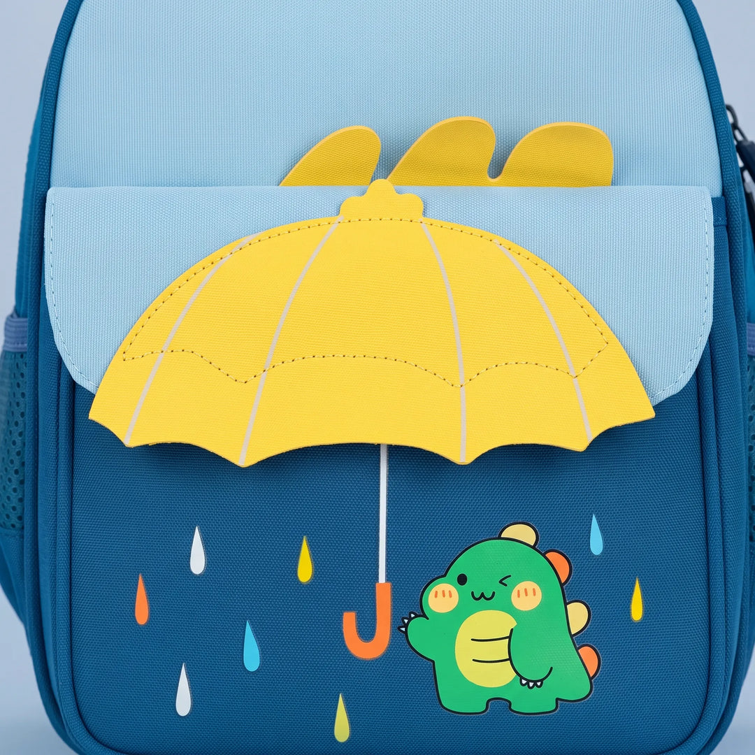 Lekfull skolväska för barn i nylon, tecknad design. Färgglad barnryggsäck, bekväm för skolstart.