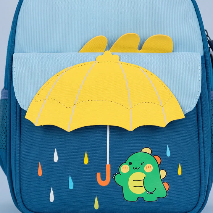Lekfull skolväska för barn i nylon, tecknad design. Färgglad barnryggsäck, bekväm för skolstart.